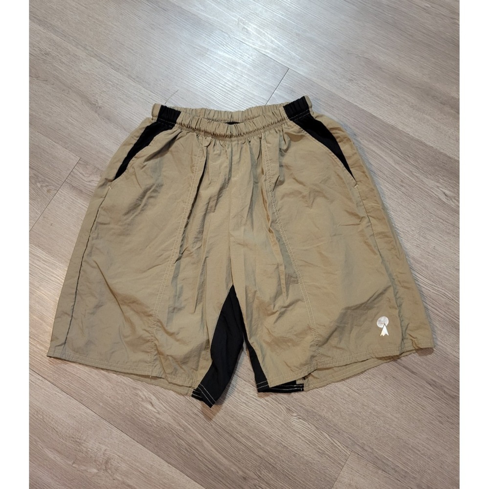 Borah Cycling Shorts Mens M Tan Solid Padded Bike Athletic Made USA